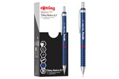 Schrijf- en tekengerei - Rotring Tikky Retro Mechanical Pencils | 2B 0.7 mm | Blue Barrels | with Comfort Rippled Grip | 12 Count - 2202569