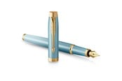 Schrijf- en tekengerei - Parker IM Writing Rituals Fountain Pen | Turquoise Green Finish with Gradient | Gold Trims | Medium Nib | Blue Ink | Gift Box - 2203891