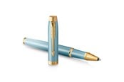 Schrijf- en tekengerei - Parker IM Writing Rituals Rollerball Pen | Turquoise Green Finish with Gradient | Gold Trims | Fine Point | Black Ink | Gift Box - 2203893