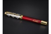 Schrijf- en tekengerei - Parker | Arnold Palmer Signature Edition Fountain Pen Red Lacquer with Gold Cap & Trims Fine Solid Gold Nib Black Ink and Convertor - 2204538
