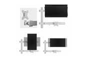 Monitorbevestiging - StarTech.com Six-Monitor Desk Mount w/ Crossbar Up To 32" Screens/17.6lb mounting kit - for 6 LCD displays - column dual - white - 6-MONITOR-ARM-A