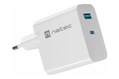 Mobiel - Adapters & Opladers - Natec Ribera power adapter - GaN - USB 24 pin USB-C - 65 Watt - NUC-2144