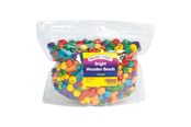 Schrijf- en tekenartikelen - Colorations - Clear Wooden Beads 450 grams - WOODBEAD
