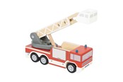 Speelgoedauto - Small Foot - Wooden Fire Truck with Rotating Ladde - 12638