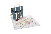 Speelgoed voor baby's - Small Foot - Backpack with Wooden Picnic Tasty Playset 14pcs. - 12539