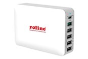 Mobiel - Adapters & Opladers - Roline power adapter - 24 pin USB-C 5 x 4 pin USB Type A - 60 Watt - 19.11.1055