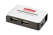 USB hub - Roline USB 2.0 Hub "Black and White" USB hub - 4 - Grijs - 14.02.5013