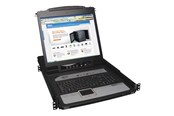 Scherm - 19" Tripp Lite Eaton Series 8-Port Rack Console KVM Switch built in IP w/ 19" LCD 1U - B020-U08-19-IP