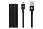 USB-kabel - Apple Beats USB-A to USB-C Woven Cables – Bolt Black (2-pack) - MDGH4ZM/A