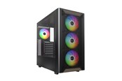 Case - Montech XR Wood Black - Case - Miditower - Zwart - XR Wood (B)