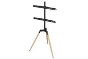 Muurbevestigingen, AV-bevestigingen & AV-meubels - Gembird TV Vloerstandaard met Driepoot – 70° Draaifunctie – Geschikt voor 32-65” – VESA 100x100 tot 600x400 – Max. 32 kg – Zwart - Max 32 kg - recommended for 65" - TVS-65S-01