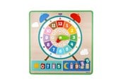 Speelgoed voor baby's - Barbo Toys Wacky Wonders - Wooden Clock Board (INT) - 6304
