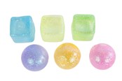 Kleine cadeautjes voor kinderen - Pocket Money Squeeze Suger ball and square 6cm assorted - 621675