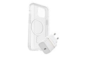 Mobiel - Covers & Cases - OtterBox KIT Apple iPhone 16 Pro (Symmetry Clear MagSafe / Premium Glass / EU USB-C Wall Charger 30W - white) - 78-81432