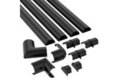 Kabelgoot, Kabelhoes & Kabelbinders - D-LINE Trunking Kit 30x15 3x 1.0m Black - 3015B-1MKIT
