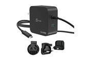 Mobiel - Adapters & Opladers - j5create 102W GaN PD USB-C 2-Port Charger with Changeable AC Plugs - JUP25102V-N