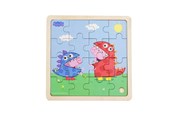 Speelgoed voor baby's - Barbo Toys Peppa Pig - Wooden Puzzle - Dino DressUp - 9032