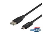 USB-kabel - Deltaco USB-C Cable - USB to 24 pin USB-C - 25 cm - USBC-1002