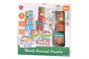 Speelgoed voor baby's - PLAY Wooden Block Puzzle Animals 20pcs. - 40293
