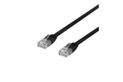 Netwerk - kabel - Deltaco patch cable - 30 cm - black - Zwart - 0.3m - TP-603S-FL