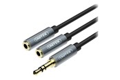 Audiokabel - Unitek audio adaptor - 20 cm - Y-C956ABK