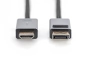 Beelscherm- en tv-kabel - DIGITUS 4K DisplayPort to HDMI Adapter Cable - DB-340202-030-S