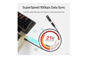 USB-kabel - Unitek - USB-C extension cable - 24 pin USB-C to 24 pin USB-C - 1 m - C14086BK-1M