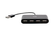 USB hub - C2G 4-Port USB Hub - USB 2.0 Hub - USB Multiport Hub - 480Mbps - hub - 4 ports USB hub - 4 - Zwart - C2G54462