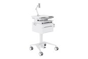 Muurbevestigingen, AV-bevestigingen & AV-meubels - Multibrackets M Basic cart - for tablet / keyboard / mouse / notebook - with drawer - white silver - Max 7.5 kg - recommended for - 7350105219634