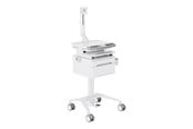 Muurbevestigingen, AV-bevestigingen & AV-meubels - Multibrackets M Basic cart - for LCD display / keyboard / mouse / notebook - with drawer fixed arm - white silver - Max 7.5 kg - recommended for - 7350105219627