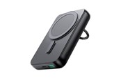 Powerbank - Joyroom Wireless powerbank 10000mAh JR-W050 20W MagSafe with ring and stand - black Powerbank - Zwart - 10000 mAh - JR-W050 Black