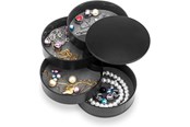 Overige persoonlijke verzorging - UNIQ Rotatable Round Jewelry Box with 4 Compartments – Black - 6844-1