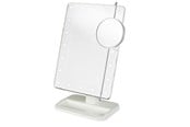 Make-up spiegels - UNIQ Hollywood Make-up Spiegel met verlichting & 10x Vergrotingsspiegel – Wit - 4458