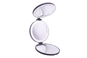 Make-up spiegels - UNIQ Tri-Fold Compact Reisspiegel met LED (5x & 10x Vergroting) – Zwart - 4889S