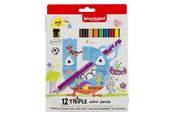 Creatief spelen - Bruynzeel Kids Triple Coloured Pencils Set 12 - 60119012