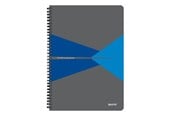 Schrijfblokken, formulieren en notitieboekjes - Leitz Office Notebook A4 ruled wirebound with cardboard cover blue - 46481035