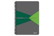 Schrijfblokken, formulieren en notitieboekjes - Leitz Office Notitieboek A5 gelijnd, met PP omslag, groen - 44991055