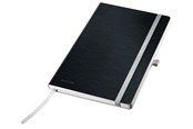Schrijfblokken, formulieren en notitieboekjes - Leitz Style notitieboek A5 gelijnd met soepele kaft, Zwart - 44871094