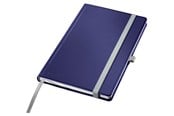 Schrijfblokken, formulieren en notitieboekjes - Leitz Style notitieboek A5 gelijnd met harde kaft, blauw - 44851069