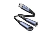 Kabels - diversen - Joyroom 2-in-1 Audio Adapter SY-C02 – USB-C to 3.5mm + USB-C - SY-C02
