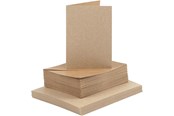 Enveloppen en verzenddozen - Creativ Company - Cards and Envelopes Beige 50 Sets - 23113