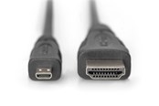 Beelscherm- en tv-kabel - DIGITUS HDMI 1.4 to Micro-HDMI - 1m - AK-330115-010-S