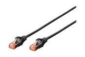 Netwerk - kabel - DIGITUS Professional patch cable - 25 cm - black - Zwart - 0.25m - DK-1644-0025-BL-10