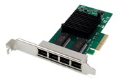 Netwerk-adapter (netwerkkaart, printserver, enz.) - DIGITUS - network adapter - PCIe 2.1 - Gigabit Ethernet x 4 - DN-10114