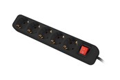 Voedingskabel (extern) - Lanberg - power strip - with circuit breaker - 2500 Watt - PS1-05F-0150-BK