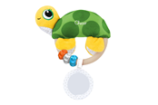 Speelgoed voor baby's - Chicco Turtle fabric Rattle - 300-00011560000000