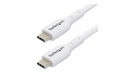USB-kabel - StarTech.com 3.3ft (1m) USB-C Charging Cable Charge & Sync 60W (3A) PD USB 2.0 Laptop Charger Cable - White USB C Charging Cord - USB-C cable - 24 pin USB-C to 24 pin USB-C - 1 m - USB2CC1MNCWHE