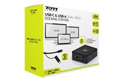 Docking station - PORT Designs PORT connect USB-C & USB-A Dual Video Docking Station 2 X 2K - 901908-UK