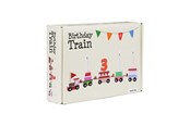 Houten speelgoed - Barbo Toys Birthday Train with Scandinavian Flags - 6098