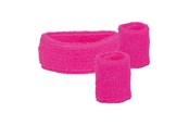 Outfits & Kostuums - Boland - Sweatbands Neon Pink 3 pcs. - 01895